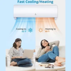 12,000 BTU Mini Split AC - 21 SEER2 Wall Mount Heat Pump, Cools 750 Sq.Ft, WiFi/Remote, 230V, Includes Installation Kit -Homfan GUEST a93e78e6 739a 46f7 9768 5500f7ebc33d 1