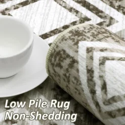 Washable Runner Rug - Non-Slip Hallway & Kitchen Rug - Modern Farmhouse Entryway Runner - Low Pile Bedroom Rug -Homfan GUEST aa0b20e8 4d78 4d3b b94a 2602a98ec789