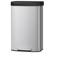 21 Gallon / 80 Liter Metal Trash Can With Lid, Large Garbage Can For Kitchen, Rustproof Step-on Kitchen Metal Trash Bin With Liner Rim -Homfan GUEST aa1948c4 4bc7 4515 8429 ef20c3b0dbfa