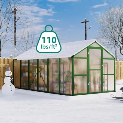 Greenhouse For Outdoors,Large Aluminum Greenhouses With Roof Vent And Quick Setup Structure,Greenhouse Heavy Duty With PC Panels, Walk-in Green Houses 5 Greenhouse For Outdoors,Large Aluminum Greenhouses With Roof Vent And Quick Setup Structure,Greenhouse Heavy Duty With PC Panels, Walk-in Green Houses - Image 3