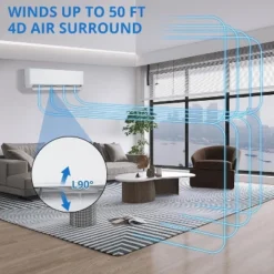 9,000 BTU Mini Split Air Conditioner Heat Pump System, 24 SEER2 High-Efficiency Ductless AC With WiFi & Alexa, Cools & Heats Rooms Up To 450 Sq.Ft -Homfan GUEST ad8732b1 657e 47cc 8205 52c3f02bf2ea