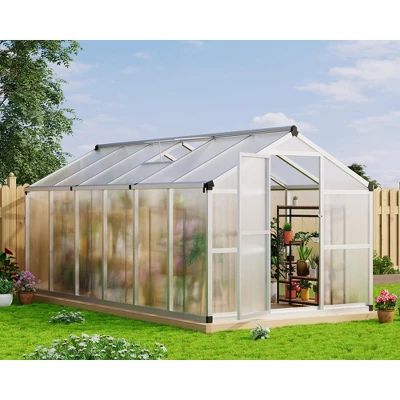 Greenhouse For Outdoors,Large Aluminum Greenhouses With Roof Vent And Quick Setup Structure,Greenhouse Heavy Duty With PC Panels, Walk-in Green Houses 10 Greenhouse For Outdoors,Large Aluminum Greenhouses With Roof Vent And Quick Setup Structure,Greenhouse Heavy Duty With PC Panels, Walk-in Green Houses - Image 8
