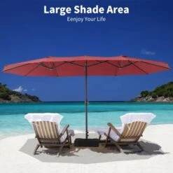 Outdoor Patio Umbrella, 15FT Double-Sided Rectangular Patio Umbrella, Oversized Outdoor Umbrella For Pool, Garden, Deck, Lawn, Market(No Base) -Homfan GUEST b0d97d7c b4f9 45ca a7e3 de120ee1372c