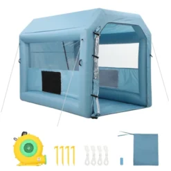 Inflatable Paint Booth Tent With 3-Layer Filter, Portable DIY Spray Booth For Cars, Motorcycles, Garage, Furniture & Parts Painting