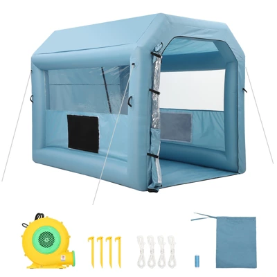 Inflatable Paint Booth Tent With 3-Layer Filter, Portable DIY Spray Booth For Cars, Motorcycles, Garage, Furniture & Parts Painting 3 Inflatable Paint Booth Tent With 3-Layer Filter, Portable DIY Spray Booth For Cars, Motorcycles, Garage, Furniture & Parts Painting