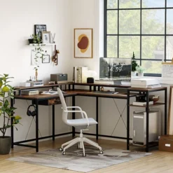 L Shaped Gaming Desk,68" Computer Desk, Home Office Desk With File Drawer, Corner Desk With Monitor Shelf And Hook, Two Person Desk 16 L Shaped Gaming Desk,68" Computer Desk, Home Office Desk With File Drawer, Corner Desk With Monitor Shelf And Hook, Two Person Desk -Homfan GUEST b3b6b619 b620 400e 94e9 3eb86ce89dfe