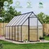 Homfan Aluminum Polycarbonate Greenhouse W/ Roof Vent - Heavy Duty Quick Setup Walk-in Greenhouse Kit For Outdoors -Homfan GUEST b631663e d7a7 4d3c a334 0864011ad5ff
