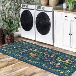 Washable Animal Print Rug Non-Slip, Vintage Low Pile Large Carpet For Nursery Playroom Bedroom, Farmhouse Kids Room Decor 11 Washable Animal Print Rug Non-Slip, Vintage Low Pile Large Carpet For Nursery Playroom Bedroom, Farmhouse Kids Room Decor -Homfan GUEST b7b8604f 9c4c 4c94 9fc5 a78e04e9ce5b