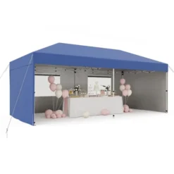 10x20 Pop Up Canopy Tent With 4 SideWalls, Heavy Duty Outdoor Canopy All Season Waterproof Commercial Street Vendors Party Tents With Roller Bag -Homfan GUEST b89be815 7422 4cc0 b1a7 8ddc0a984b46