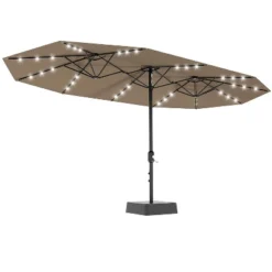 15FT Large Patio Umbrella With Base, Outdoor Double-Sided Rectangle Market Umbrella Outside Umbrellas For Poolside Lawn Backyard -Homfan GUEST b99dd7b4 f504 43d1 955e 69fd8f26e04f