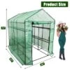 Greenhouse For Outdoors,Portable Indoor And Outdoor Green House W/ Roll-Up Zippered Door Anchors And Ropes,Plant Garden Hot House W/ 9 Shelves