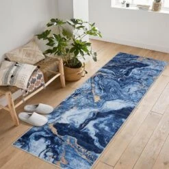 Boho Vintage Abstract Area Rug Machine Washable, Non-Slip Low Pile Carpet For Living Room Dining Room Kids Room Farmhouse Decor -Homfan GUEST c1cfd4bb c861 4e0a bc45 58a4ab594aa8