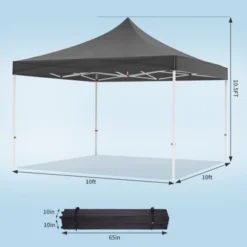 10x10 Pop Up Canopy,Heavy Duty Canopy, Easy Up Gazebos With Wheel Bags,UV Resistant Waterproof,for Outdoor Events, Patio, Backyard, Party, Camping -Homfan GUEST c2a523e8 b0f4 4fcf bda8 c9fe03be5626