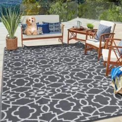 Homfan Outdoor Rug - Waterproof Reversible For Patio, RV, Deck, Backyard -Homfan GUEST c5d3b1a2 24ed 4940 a9f8 e31f4638e8f1