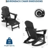 Homfan Rocking Adirondack Chairs, Folding Adirondack Rocking Chair With Footrest, With Retractable Ottoman And Cup Holder -Homfan GUEST c6afb7c6 99f1 4c54 9677 529a9b1b1d98