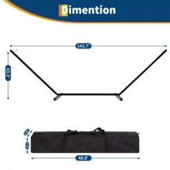 2-Person Hammock Suite With Collapsible Steel Frame – Backyard Oasis & Camping Essential (450lb Support, UV-Resistant + Storage Bag) -Homfan GUEST c7fb6c39 42f6 4346 8317 0de2eb7149b4