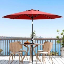 Homfan 9Ft Patio Umbrella - 8 Sturdy Ribs Outdoor Table Umbrella With Crank Lift & Push Button Tilt - Market Umbrella For Pool, Deck, Yard, Garden 30 Homfan 9Ft Patio Umbrella - 8 Sturdy Ribs Outdoor Table Umbrella With Crank Lift & Push Button Tilt - Market Umbrella For Pool, Deck, Yard, Garden -Homfan GUEST c83ed108 883c 4a27 908f e7f137408504
