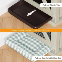 Dog Crate Furniture For 2 Large Medium Dogs 71" Dog Kennel With 3 Storage Compartments And Removable Divider,Double Dog Crates -Homfan GUEST ca211583 40a7 4723 a7a9 cdfc9c65521e