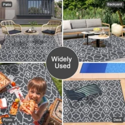Homfan Outdoor Rug - Waterproof Reversible For Patio, RV, Deck, Backyard -Homfan GUEST cba3b287 3377 4d93 a8be b0a1e46c3ccd
