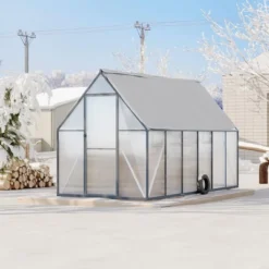 Homfan Aluminum Polycarbonate Greenhouse W/ Roof Vent - Heavy Duty Quick Setup Walk-in Greenhouse Kit For Outdoors 17 Homfan Aluminum Polycarbonate Greenhouse W/ Roof Vent - Heavy Duty Quick Setup Walk-in Greenhouse Kit For Outdoors -Homfan GUEST d16298cd 0094 4464 9634 60ebe1f7ba91