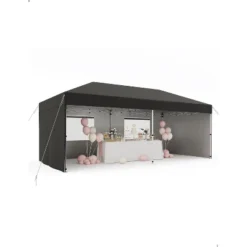 10x20 Pop Up Canopy Tent With 4 SideWalls, Heavy Duty Outdoor Canopy All Season Waterproof Commercial Street Vendors Party Tents With Roller Bag -Homfan GUEST d1ba6bf3 9ba0 4611 81cc 81ff47e52f33