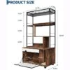 Hidden Litter Box With 4-Tier Storage Rack, Post Wood & Metal 2 In 1 Pets Furniture With Scratching Post & Cushioned Mat -Homfan GUEST d2b23e70 ebac 48be 9d75 b91d6f80b53b