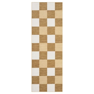 Checkered Plaid Area Rug, Machine Washable & Non-Slip Runner - Soft Low Pile Geometric Carpet For Hallway, Dorm, Apartment - Foldable Modern Rug 3 Checkered Plaid Area Rug, Machine Washable & Non-Slip Runner - Soft Low Pile Geometric Carpet For Hallway, Dorm, Apartment - Foldable Modern Rug