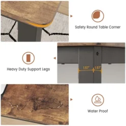 63 Inch Computer Desk, Large Office Desk With Black Metal Frame, Modern Simple Style Gaming Desk, Sturdy Write Desk For Home, Work, Study 17 63 Inch Computer Desk, Large Office Desk With Black Metal Frame, Modern Simple Style Gaming Desk, Sturdy Write Desk For Home, Work, Study -Homfan GUEST d8181531 99a0 458e 90df 9bbf00b5ceaa