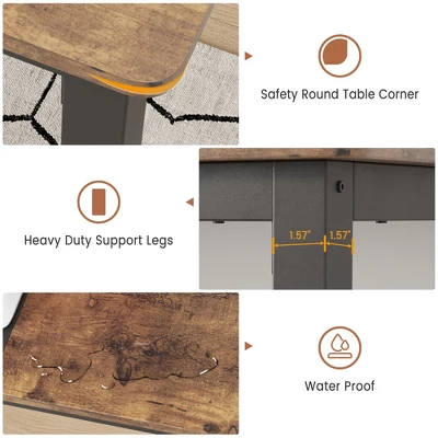 63 Inch Computer Desk, Large Office Desk With Black Metal Frame, Modern Simple Style Gaming Desk, Sturdy Write Desk For Home, Work, Study 6 63 Inch Computer Desk, Large Office Desk With Black Metal Frame, Modern Simple Style Gaming Desk, Sturdy Write Desk For Home, Work, Study - Image 5