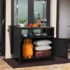 Weatherproof Rattan Storage Cabinet - 2-Door Wicker Patio Box, Outdoor Bar Table For Poolside & Backyard, Garden Furniture 2 Weatherproof Rattan Storage Cabinet - 2-Door Wicker Patio Box, Outdoor Bar Table For Poolside & Backyard, Garden Furniture -Homfan GUEST d9317940 02cb 447d a391 eab745791cda