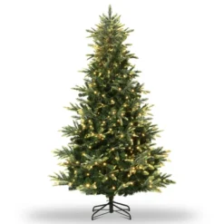 Pre-lit Artificial Christmas Tree W/Incandescent Warm White Lights,Snow Flocked Full Prelighted Xmas Tree Automatic Branch Tips,Foldable Stand -Homfan GUEST dd837f41 74e7 49cc acc3 9cc0bc3e1fa8