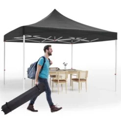 10x10 Pop Up Canopy,Heavy Duty Canopy, Easy Up Gazebos With Wheel Bags,UV Resistant Waterproof,for Outdoor Events, Patio, Backyard, Party, Camping