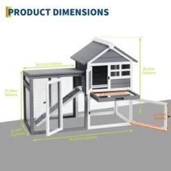 2-Tier Rabbit & Chicken Cage - Weatherproof, 4 Doors, Ramp, Pull-Out Tray For Pets -Homfan GUEST e0bcd951 fca8 462d 8e14 0677b5222d5f