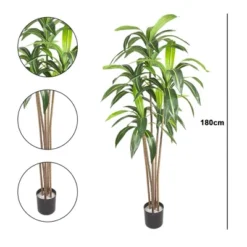 Brazilian Ironwood Artificial Plant – 6FT Garden Faux Tree With 5 Trunks, Tall Greenery Topiary For Modern Indoor & Outdoor Home Decor -Homfan GUEST e1108c46 f83e 407d a3a2 538c4ab4aa8e