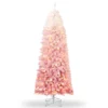 Prelit Ombre Christmas Tree With 230 LED Lights, Flocked Branches, Easy Setup - For Home, Office, Party Decor -Homfan GUEST e33295b0 84ad 447b a0ea 413d7f33fee2