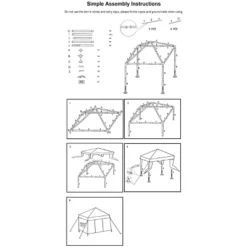 10 Ft. X 10 Ft. Gazebo Folding Waterproof Event Tent W/ 3 Sides Vent Easy Setup UV Protection Instant Canopy Outdoor Use -Homfan GUEST e5ada736 a4a1 4010 bee7 02068ff462f6