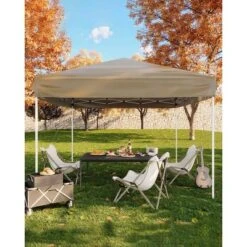 10x10 Pop Up Canopy Tent – Outdoor Tent With 3 Adjustable Heights, Easy Setup, Includes 4 Sandbags & Carrying Bag For Camping, Parties, Events -Homfan GUEST e6a89191 7c32 411d ae30 196dbf90f345