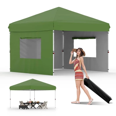 Pop Up Canopy - Easy Up Camping Tent With One Roller Bag, 3 Adjustable Height, 4 Weight Bags For Deck, Garden, Sports, Beach, Party 16 Pop Up Canopy - Easy Up Camping Tent With One Roller Bag, 3 Adjustable Height, 4 Weight Bags For Deck, Garden, Sports, Beach, Party - Image 14