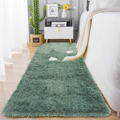 Non-Slip Runner Rug - Fluffy Stain Resistant Shag Carpet For Nursery & Bedroom, Ultra Soft Solid Color Indoor Floor Mat 4 Non-Slip Runner Rug - Fluffy Stain Resistant Shag Carpet For Nursery & Bedroom, Ultra Soft Solid Color Indoor Floor Mat - Image 2
