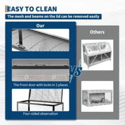 Large Chew-Proof Hamster Cage W/ Wheels, Metal Frame & Ventilated Acrylic - For Mice, Guinea Pigs & Gerbils -Homfan GUEST f14a1c1d a7e4 466a b1a1 2756290dda85