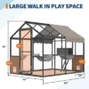 Extra Large Outdoor Catio - Weatherproof Aluminum Enclosure W/UV Roof, Side Door, Platforms & Walk-In Design For Multiple Cats