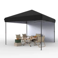 10'x10' Pop Up Canopy, Waterproof & UV-Resistant Outdoor Canopy With Center Lock And 1 Sidewalls, For Picnics, Camping, Beach, And Outdoor Gatherings 23 10'x10' Pop Up Canopy, Waterproof & UV-Resistant Outdoor Canopy With Center Lock And 1 Sidewalls, For Picnics, Camping, Beach, And Outdoor Gatherings -Homfan GUEST f1d2c921 698c 4ce7 a4f8 ece7754f0706
