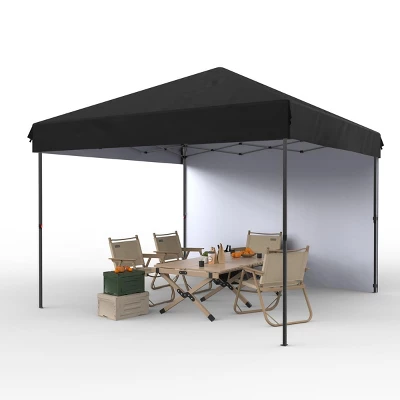 10'x10' Pop Up Canopy, Waterproof & UV-Resistant Outdoor Canopy With Center Lock And 1 Sidewalls, For Picnics, Camping, Beach, And Outdoor Gatherings 10 10'x10' Pop Up Canopy, Waterproof & UV-Resistant Outdoor Canopy With Center Lock And 1 Sidewalls, For Picnics, Camping, Beach, And Outdoor Gatherings - Image 8