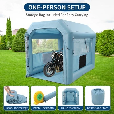 Inflatable Paint Booth Tent With 3-Layer Filter, Portable DIY Spray Booth For Cars, Motorcycles, Garage, Furniture & Parts Painting 6 Inflatable Paint Booth Tent With 3-Layer Filter, Portable DIY Spray Booth For Cars, Motorcycles, Garage, Furniture & Parts Painting - Image 4