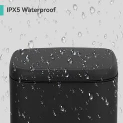 Trash Can, Gallon Odor Control Indoor Trash Can, Stainless Steel Garbage Bin With Silent Closing Lid, For Bathroom, Kitchen, Office, Black -Homfan GUEST f7e8e8c4 0ea6 47ed 82e8 d232b26650d6