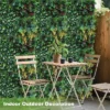 Artificial Grass Wall Panels,20"x 20"Boxwood Wall Panels With Mint Plant Leaves And Zip Ties,Faux Greenery Privacy Fence
