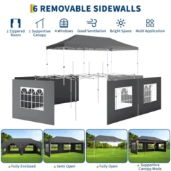 10x20 Pop Up Canopy Tent, Commercial Heavy Duty Canopy Tents For Parties With Roller Bag, 10x20 Tents With 6 Removable Sidewalls, 6 Sand Bags -Homfan GUEST f9a88708 d5f9 40fd bb71 85bd3dbe4309