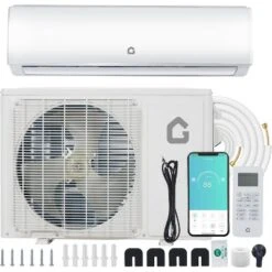 9,000 BTU Mini Split Air Conditioner Heat Pump System, 24 SEER2 High-Efficiency Ductless AC With WiFi & Alexa, Cools & Heats Rooms Up To 450 Sq.Ft -Homfan GUEST fcf4e100 b69a 4fc8 a3f1 45e820f2748e